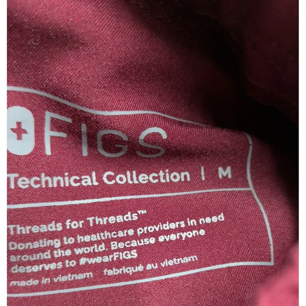 Figs Tansen Jogger Scrub Pants in Burgundy